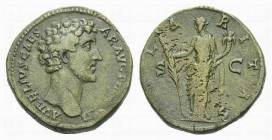 Marcus Aurelius caesar, 139 – 161 Sestertius circa 140-144, Æ 31mm., 24.01g. AVRELIVS CAESAR AVG PII F COS Bare head right. Rev. HILARITAS Hilaritas s...