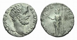 Clodius Albinus Caesar, 193 – 195 Denarius circa 193, AR 17mm., 2.86g. D – CLOD SEPT – ALBIN CAES Bare head r. Rev. MINER PA – CIF COS II Minerva, hel...