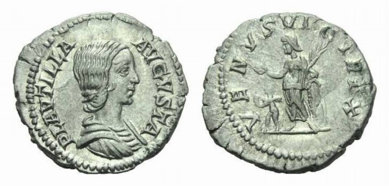 Plautilla, wife of Caracalla Denarius circa 202-205, AR 19.5mm., 3.05g. PLAVTILL...