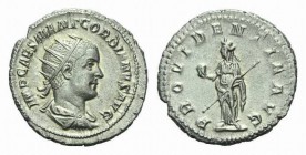 Gordian III, 238-244 Antoninianus circa 238, AR 22.5mm., 3.33g. IMP CAES M ANT GORDIANVS AVG Radiate, draped and cuirassed bust right. Rev. PROVIDENTI...