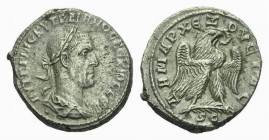 Trajan Decius, 249-251 Tetradrachm circa 250-251, AR 26.5mm., 13.46g. Laureate, draped and cuirassed bust right; below, pellet. Rev. Eagle standing ri...