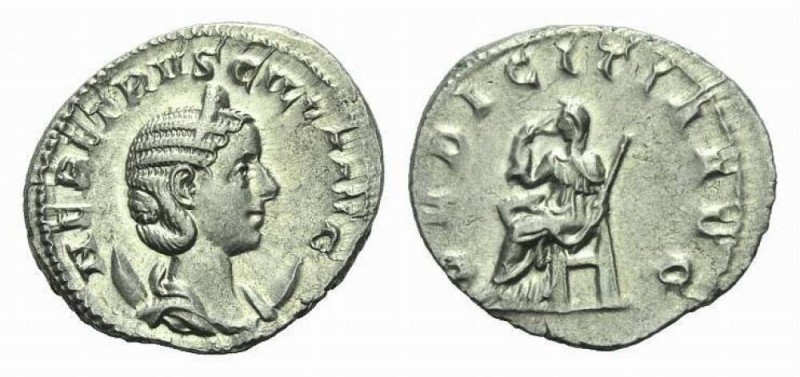 Herennia Etruscilla, wife of Trajan Decius Antoninianus circa 250, AR 22.5mm., 3...