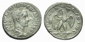 Trebonianus Gallus, 251-253 Tetradrachm Antioch circa 251-253, AR 26.5mm., 12.05g. Laureate, draped and cuirassed bust right; below, S. Rev. Eagle sta...