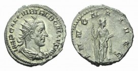 Trebonianus Gallus, 251-253 Antoninianus circa 251-253, AR 21mm., 3.42g. IMP CAE C VIB TREB GALLVS AVG Radiate, draped and cuirassed bust right. Rev. ...