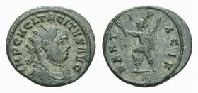 Tacitus, 275-276 Antoninianus Ticinum circa 275-276, Æ 22mm., 3.52g. IMP C M CL TACITVS AVG Radiate draped and cuirassed bust right. Rev. MART – I – P...