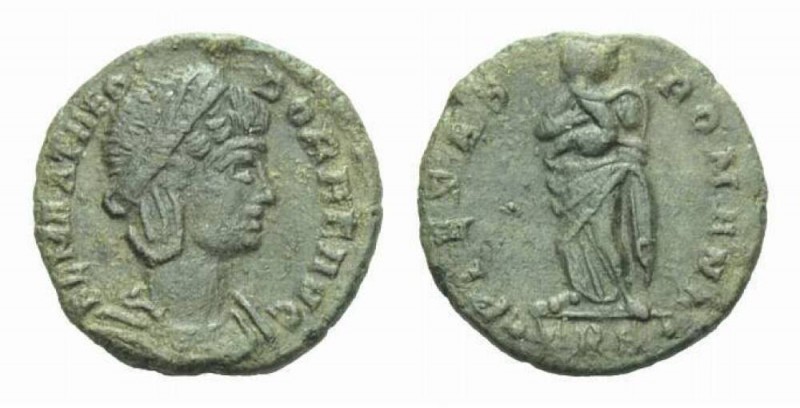 Theodora, wife of Constantius I Æ4 Treveri circa 340, Æ 15.5mm., 1.63g. Draped b...