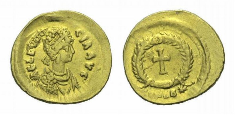 Aelia Eudocia, wife of Theodosius II Tremissis Constantinople circa 420-455, AV ...