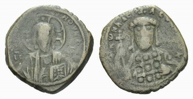 Constantine X, 1059-1067 Follis Constantinople 1059-1067, Æ 25mm., 6.92g. Facing...