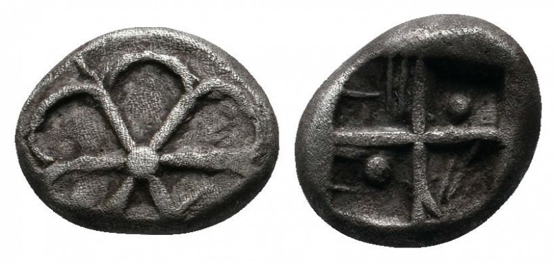 Asia Minor, Uncertain mint. Late 6th-early 5th centuries BC. AR Diobol(?) (9mm-1...