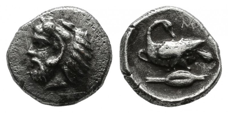 Cilicia, Mallos. Circa 385-333 BC. AR Obol (9mm, 0.86g). Head of Herakles left, ...