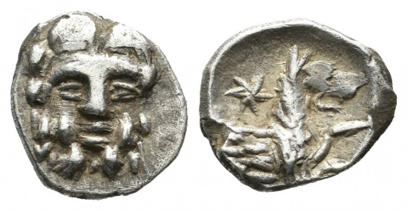 Cilicia. Uncertain, circa 400-300 BC. AR Obol (10mm, 0.63g). Facing head of Hera...