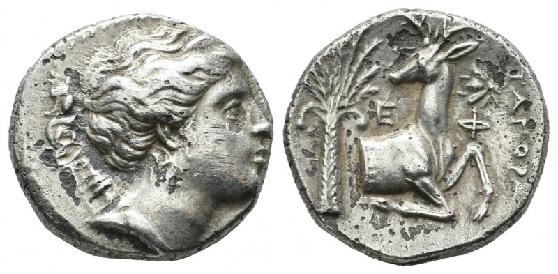 Ionia, Ephesos. Ca 280-258 BC. AR Octobol (16mm, 4.99g). ΑΡΙΣΤΑΓΟΡΑΣ (Aristagora...