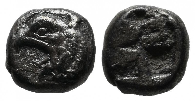Ionia, Phocaia. circa 525-480 BC. AR Dibol (9mm, 1.53g). Head of griffin left / ...