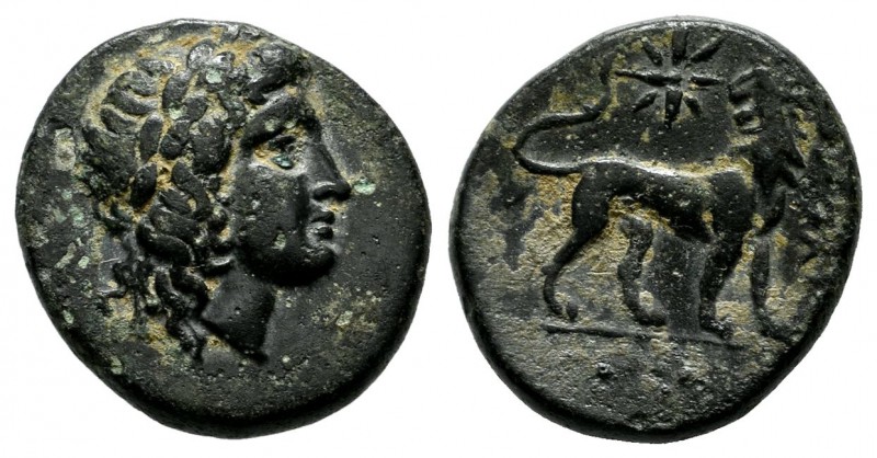 Ionia. Miletos. Ca. 313-290 BC, magistrate. Laureate head of Apollo right / Lion...
