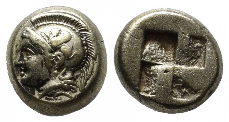 Ionia. Phokaia, circa 478-387 BC. EL Hekte (10mm, 2.55g). Head of Athena left, w...
