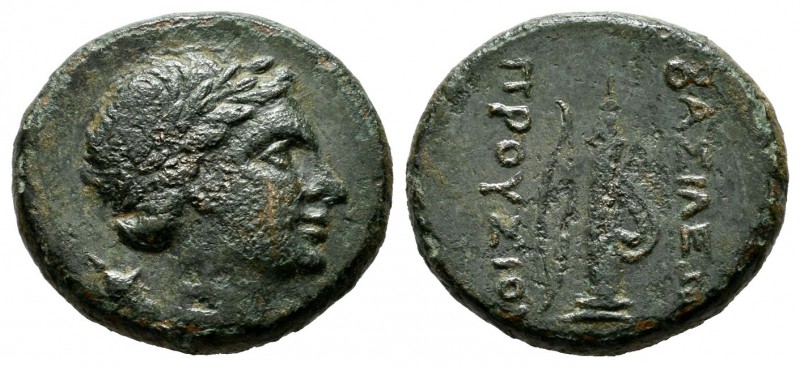 Kings of Bithynia. Prusias I Chloros ca.230-182 BC. (17mm, 5.17g). Laureate head...