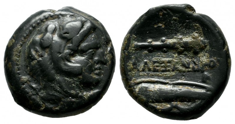 Kings Of Macedon. Alexander III 'the Great' (336-323 BC). AE (18mm, 5.70g). Unce...