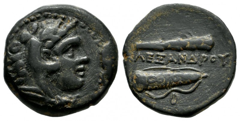 Kings Of Macedon. Alexander III 'the Great' (336-323 BC). AE (18mm, 5.98g). Unce...