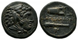 Kings Of Macedon. Alexander III the Great. 336-323 BC. AE 19 (18mm, 5.59g). Maedonian mint, ca. 335-323 B.C. - lifetime issue Head of Alexander as you...