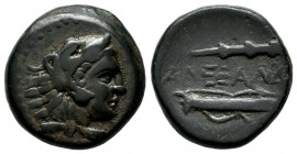 Kings Of Macedon. Alexander III The Great. 336-323 BC. AE unit (18mm, 6.83g). uncertain Macedonian mint, struck 336-323 B.C. - lifetime issue Head of ...