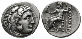 Kings Of Macedon. Alexander III 'the Great'. 336-323 BC. AR Drachm (18mm, 4.13g). Abydos mint, struck ca. 310-301 BC. Head of Herakles right, wearing ...
