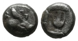 Lesbos, Unattributed early mint, c. 500-450 BC. BL (7mm, 0.73g). Head of boar right / Amphora within incuse square.