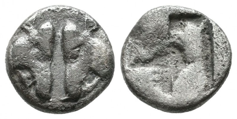 Lesbos, Unattributed early mint. (c.550-480 BC). AR 1/12 Stater (11mm, 1.59g). C...
