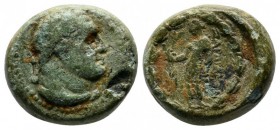 Lydia, Sardeis. Autonomous. 200-133 BC.Æ (15mm-5,97g). Unbearded, laureate head of Herakles right, lionskin knotted around neck / ΣAΡΔIANΩN, Apollo, n...