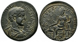 Cilicia, Seleucia ad Calycadnum. Gordian III. AD 238-244. AE (32mm, 17.82g). Struck after 241 AD. Laureate, draped, and cuirassed bust right; counterm...