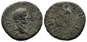 Mysia, Kyzikos. Trajan, AD.98-117. Gnaeus Pedanius Fuscus Salinator, magistrate. Æ (19mm, 3.80g). AYT NEP TPAIANOC KAI CEB ΓEP. Laureate head right. /...