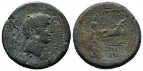 Mysia, Parium. Octavian. 44-27 BC. AE 24 (24mm, 9.77g). M. Barbatius M'. Acilius IIvir, P. Vibius Sacerdos Caesaris, Q. Barbatius Praef. pro IIvir. C ...