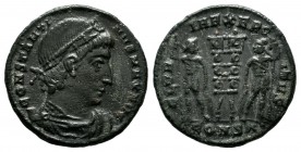 Constantine I. AD.307/310-337. AE Follis (17mm, 2.17g). Constantinople mint, 1st officina. CONSTANTI-NVS MAX AVG, rosette-diademed, draped, cuirassed ...