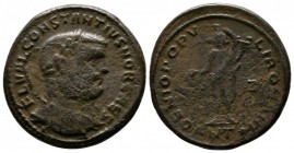 Constantius I Chlorus, 293-306 AD. Æ (25mm-9,51g). Antiochia mint, 304-5AD. FL VAL CONSTANTIVS NOB CAES. Laureate cuirassed bust. / GENIO POPV-LI ROMA...
