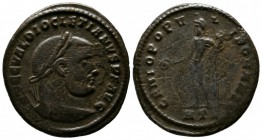 Diocletianus AD 284-305. Æ Follis (28mm-9,30 g). Heraclea mint. IMP C C VAL DIOCLETIANVS P F AVG. Head of Diocletian, laureate, right. / GENIO POPV-L-...