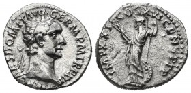 Domitian, AD 81-96. AR Denarius (18mm, 2.94g). Rome, 14 Sept. AD 93-13 Sept. AD 94. IMP CAES DOMIT AVG-GERM P M TR P XIII, laureate head of Domitian r...