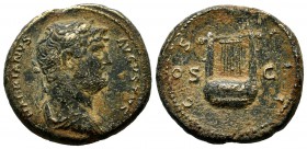 Hadrian. 117-138 AD. AE (24mm, 10.79g). Struck 125-128 AD. HADRIANVS AVGVSTVS, laureate, draped and cuirassed bust right, seen from behind / COS III, ...