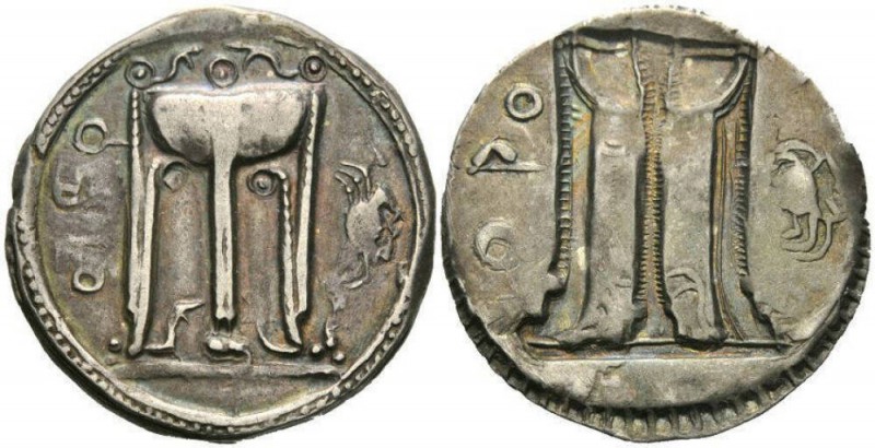 Calabria, Croton Nomos circa 530-500, AR 27.5mm., 7.95g. Calabria, Croton circa ...