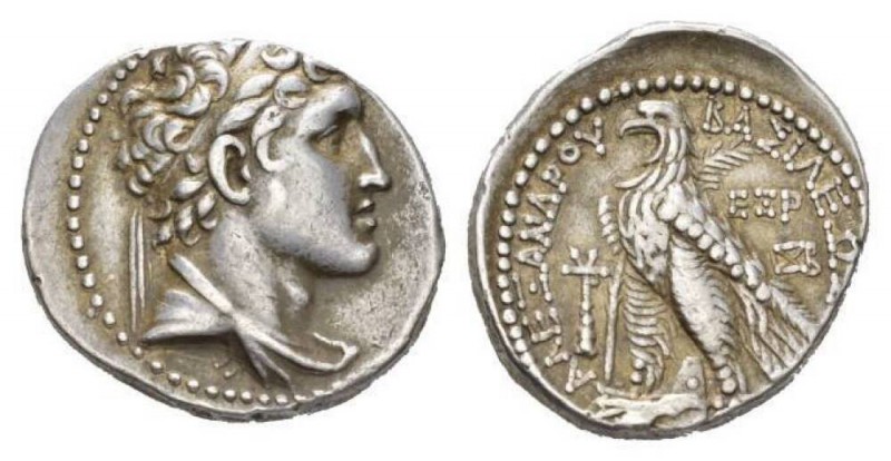 Syria, Alexander I Balas, 152-145 BCTyre Tetradrachm Dated SE 167 (146/5 BC)., A...