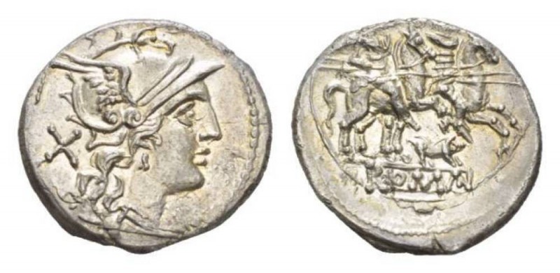 Sow series Denarius circa 206-195, AR 20mm., 3.37g. Denarius circa 206-195, AR 3...