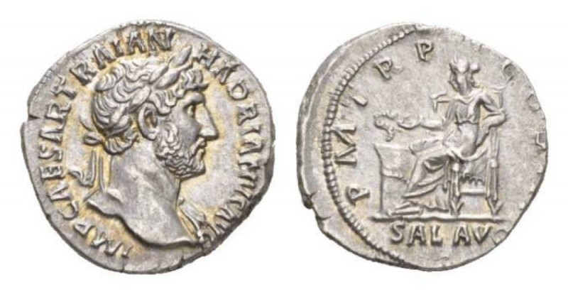 Hadrian, 117-138 Denarius circa 113-122, AR 18.5mm., 3.26g. IMP CAESAR TRAIAN HA...