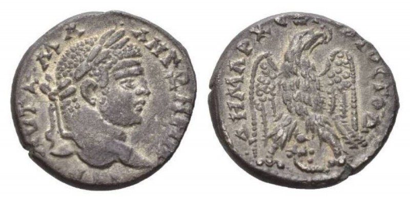 Caracalla, 198-217 Tetrdrachm Laodicea ad Mare circa 213-217, AR 26mm., 12.97g. ...