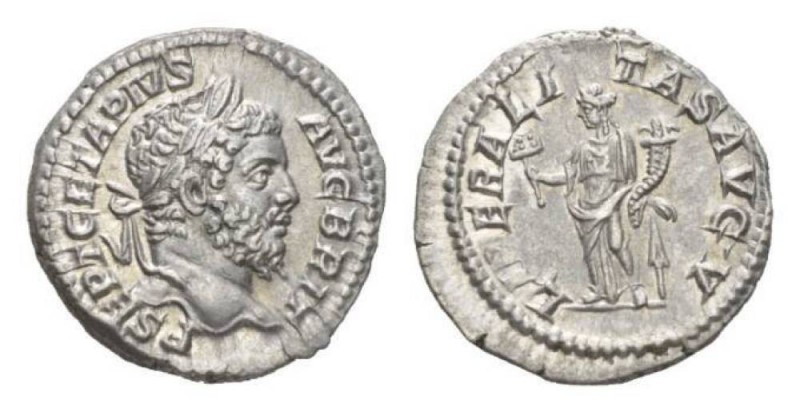 Geta, 209-212 Denarius circa 211, AR 19mm., 3.34g. P SEPT GETA PIVS AVG BRIT Lau...