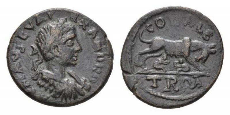 Severus Alexander, 222-235 Bronze Alexandria Troas, Æ 23-25mm., 6.67g. Laureate,...