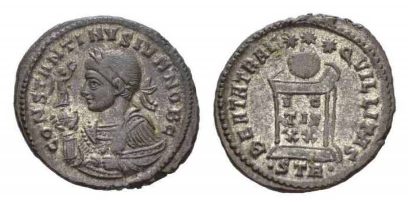 Constantine II Caesar, 317-337 Æ3 Treveri circa 321, Æ 20mm., 3.42g. CONSTANTINV...