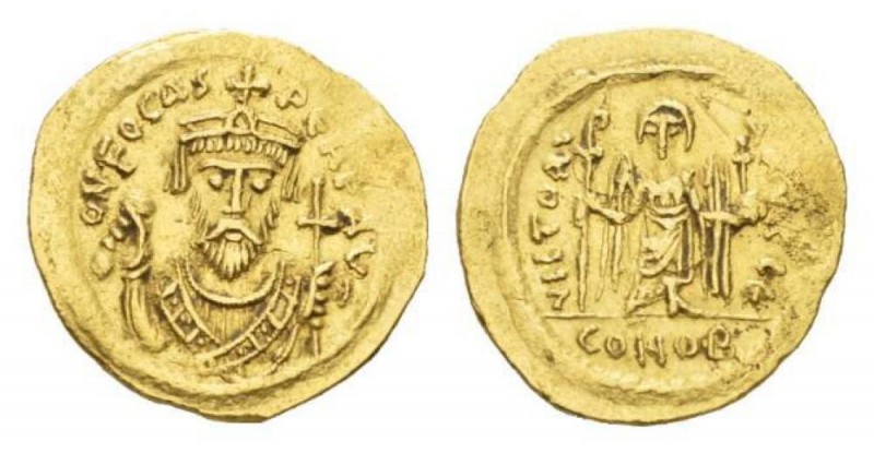 Phocas, 23 November 602 – 5 October 610 Solidus 603, AV 21.5mm., 4.41g. ON FOCAS...