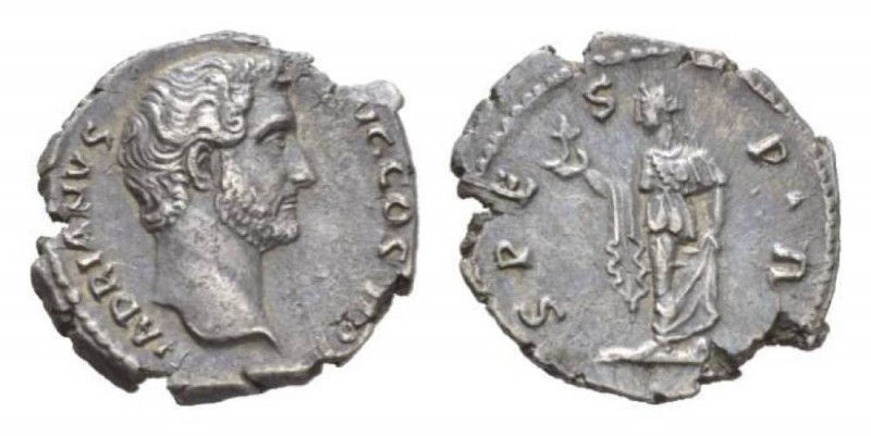 Hadrian, 117-138 Denarius circa 134-138, AR 18.5mm., 3.16g. HADRIANVS AVG COS II...