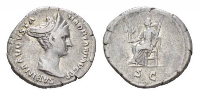 Sabina, wife of Hadrian Denarius circa 128-137, AR 20mm., 3.09g. SABINA AVGVSTA ...