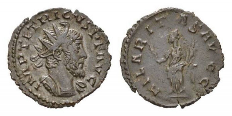 Tetricus I, 270-273 Antoninianus Treveri circa 270-273, billon 20mm., 1.96g. IMP...