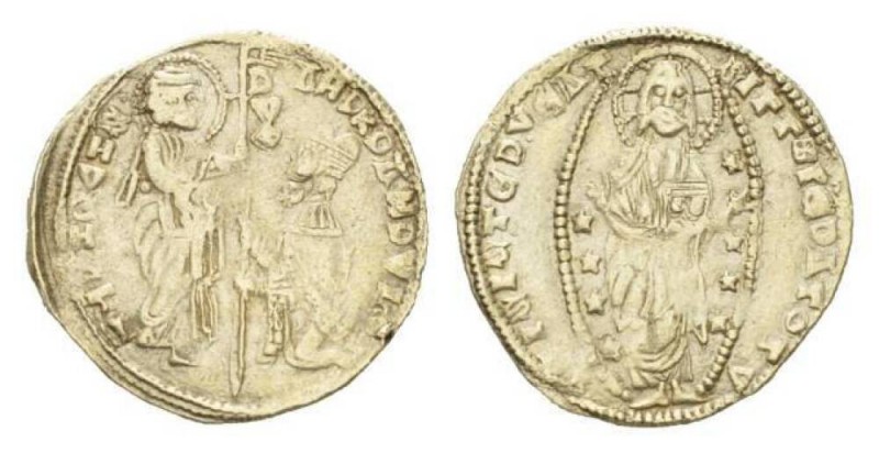 Venezia (Chiarenza), Andrea Dandolo, 1343-1354. Ducato (imitation) 1343-1354, AV...