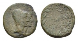 Sicily, Panormus Bronze after 241, Æ 18mm., 4.58g. Jugate heads of Dioscuri r. Rev. ΠANOP-MITAN within laurel wreath. Calciati 1. BMC Sicily pag. 123,...
